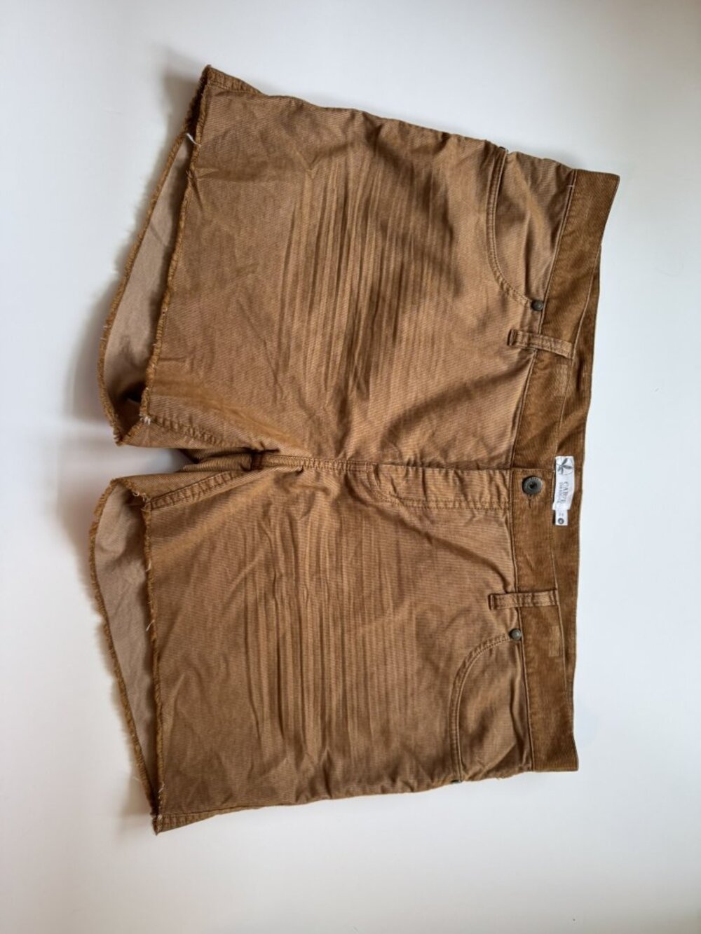 Carve Designs Brown Corduroy Cut Off Mid Rise Shorts sz 16